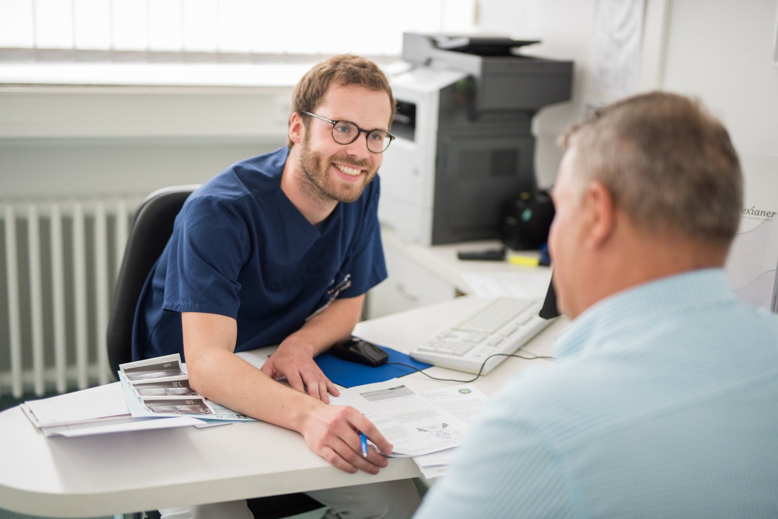 Patient bei der Aufnahme